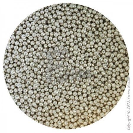 Посыпка декоративная кондитерская Сахарные шарики Серебро 1(2)мм. - 20 г.< фото цена